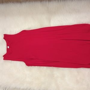 Red sleeveless swing dress from Old Navy